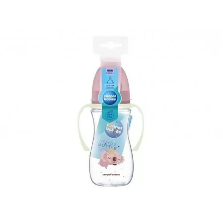 Бутылка антиколиковая с широким отверстием 300 мл Easystart Sleepy Koala - розовая Canpol Babies 35 35-238_pin