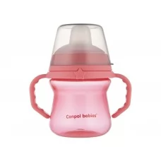 Кружка тренировочная с силиконовым носиком FirstCup 150 мл – розовая Canpol Babies 56/614_pin