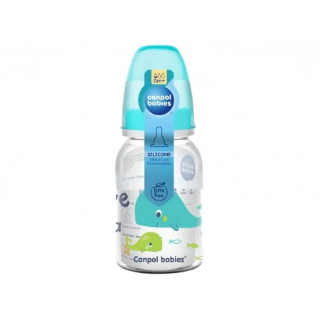 Пляшка PP LOVE&SEA 120 мл - бірюзова Canpol Babies 59/300_tur