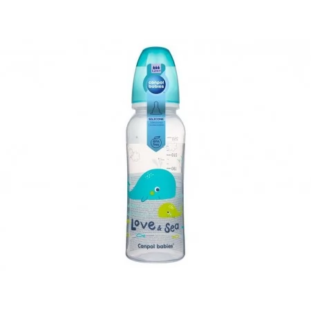 Пляшка PP LOVE&SEA 250 мл - бірюзовий Canpol Babies 59/400_tur