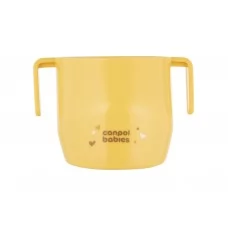 Эргономичная кружка для обучения самостоятельному питью - желтая, Canpol babies 74/060_yel