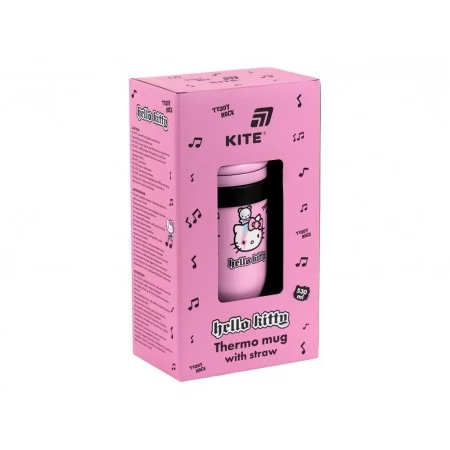 Термокружка з трубочкою 530мл Hello Kitty Kite HK25-1266