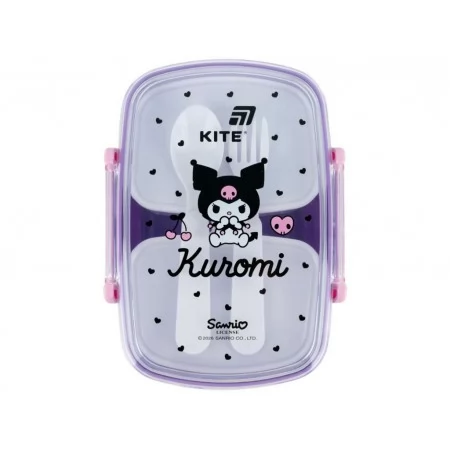 Ланчбокс з контейнерами та столовими приладами Kite Kuromi, HK26-181-2, 750 мл