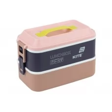 Ланчбокс двойной Kite K25-1184-1, 2000 мл, с ручкой, бежевый, Kite