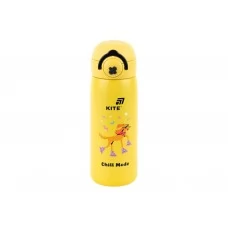 Термос з кнопкою Kite K25-1221-2 430 мл жовтий, з поїльником, Kite