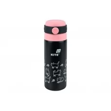 Термос Kite K25-1222-3 500 мл чорний, з поїльником, із кришкою-чашкою, Kite