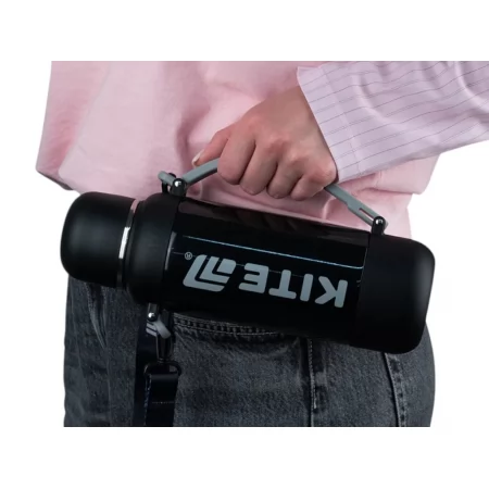 Термос с чашкой Kite K25-1225-1 1200 мл черный, с ремешком, Kite