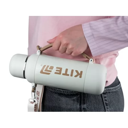 Термос с чашкой Kite K25-1225-2 1200 мл бежевый, с ремешком, Kite
