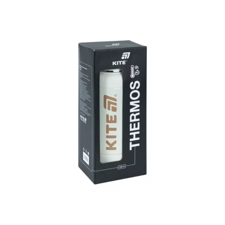 Термос с чашкой Kite K25-1225-2 1200 мл бежевый, с ремешком, Kite