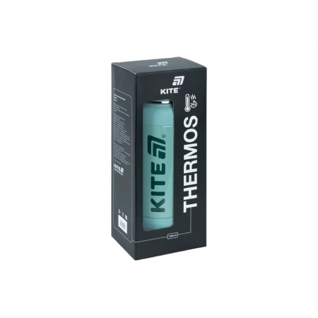 Термос з чашкою Kite K25-1225-3 1200 мл зелений, з ремінцем, Kite Термос з чашкою Kite K25-1225-3 1200 мл зелений, з ремінцем, Kite
