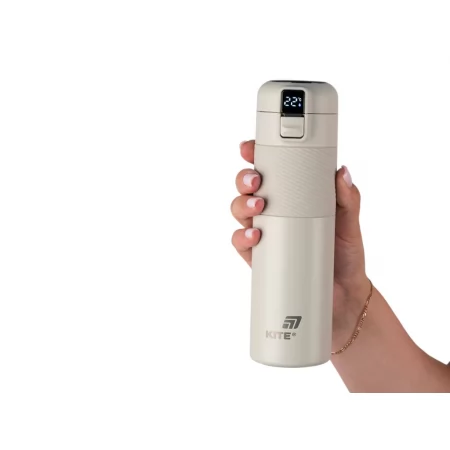 Термос з термодатчиком Kite K25-1227-1 450 мл бежевий, з дисплеєм, Kite Термос з термодатчиком Kite K25-1227-1 450 мл бежевий, з дисплеєм, Kite