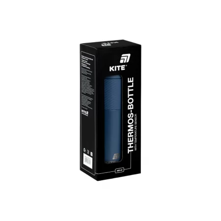 Термос с термодатчиком Kite K25-1227-2 450 мл синий, с дисплеем, Kite