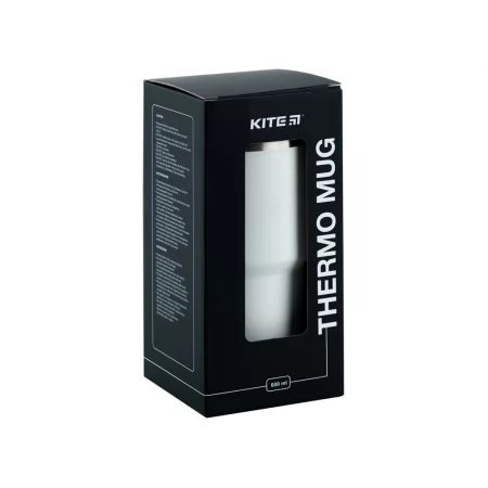 Термокружка біла 600 мл, Kite K24-1206-1