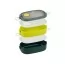 Ланчбокс подвійний, 1600 мл, з ложкою та вилкою, прозора кришка з клапаном, зелений K25-1181-3