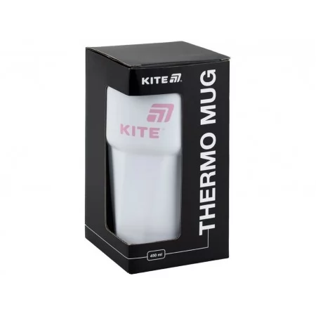 Термокружка біло-рожева 450мл, Kite K25-1220-3