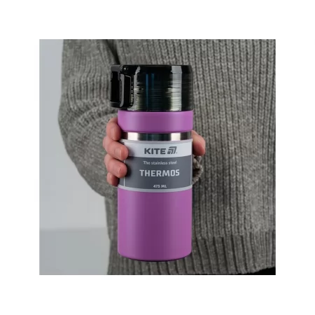 Термос фіолетовий 473мл, Kite K25-320-3