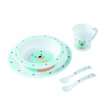 Набор посуды пластиковый столовый Cute Animals - медвежонок Canpol Babies 4/401_tur