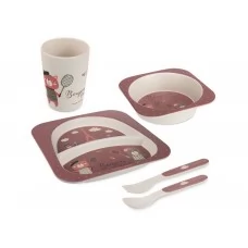 Набор посуды 5 эл BONJOUR PARIS – красный Canpol Babies 9/227_red