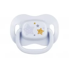 Пустышка силиконовая симметричная 6-18 м Newborn baby - голубая, Canpol babies 22/581_blu_new