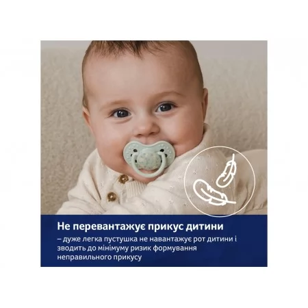 Пустышка силиконовая динамическая 6-18 мес 2 шт Blossom – голубая LOVI 22/923boy