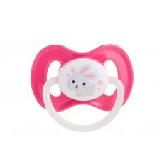 Пустушка латексна кругла 6-18 м-ців Bunny & Company рожева, Canpol babies 23/278_pin_new