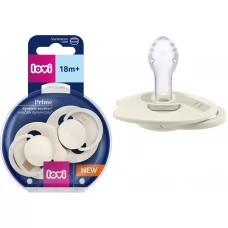 Пустышка силиконовая динамическая Prime 18+ мес 2 шт Coconut/Ivory LOVI 34/403