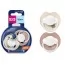 Пустышка силиконовая динамическая Prime 18+ мес 2 шт Ivory Glow/Blush Glow, LOVI 34/438