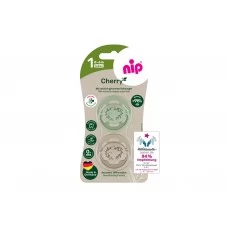 Пустышка круглая Cherry Green, латекс, 0-6 мес, 38875-51, Nip