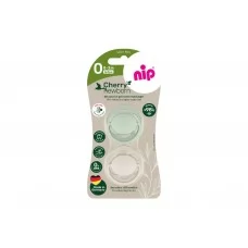 Пустышка круглая Вишенка Cherry Newborn, латекс, 0-2 мес, 2 шт, 91031-51, Nip