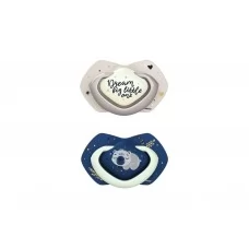 Пустышка силиконовая симметричная 0-6 мес SLEEPY KOALA 2 шт – синяя Canpol Babies 22/658_blu