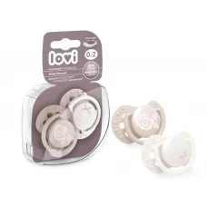 Пустышка силиконовая динамическая 0-2 месяца 2 шт Baby Shower Girl LOVI 22/900girl