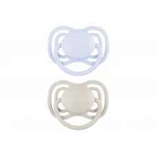 Пустышка силиконовая симметричная 6-18 мес DENTAL AIR 2 шт - голубая Canpol Babies 23/226_blu