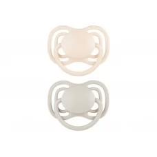 Пустышка силиконовая симметричная 0-6 мес DENTAL AIR 2 шт - бежевая Canpol Babies 23/228_cre