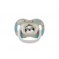 Пустышка силиконовая симметричная 0-6 мес EXOTIC ленивец Canpol Babies 34/920_leni