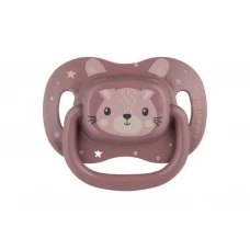 Пустышка силиконовая симметричная 18+ мес CUTE ANIMALS - розовый Canpol Babies 34/926_pin