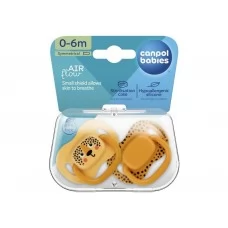 Пустышка силиконовая симметричная 18+ мес BabiesBoo 2 шт - оранжевая Canpol Babies 34/929_ora