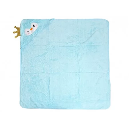 Рушник дитячий з капюшоном Блакитний Пінгвін 80х80см, MegaZayka 0640Blue-Penguin