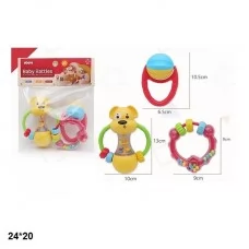 Погремушка BabyToys 628D-7 набор 3шт разных цветов