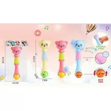 Гремітко BabyToys 650 A-15 ведмедик з писком, різні кольори
