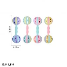 Погремушка гантелька BabyToys 929-53, різні кольори, 6 штук