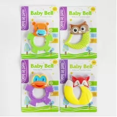 Погремушка-гризун BabyToys 8386 Тварини 4 види з пищалкою