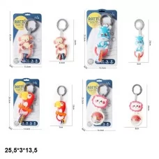 Подвеска прорезыватель BabyToys 688-23 животные разноцветная Подвеска прорезыватель BabyToys 688-23 животные разноцветная