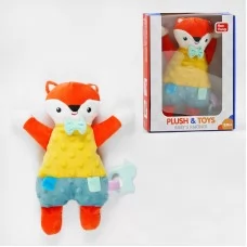 М'яка іграшка BabyToys Лис 25 см з прорізувачем і шелестом