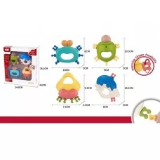 Погремушки BabyToys 668-99 морские животные 4 штуки с прорезывателем