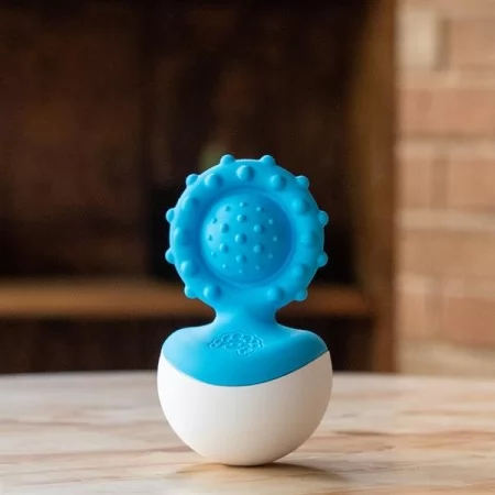Прорізувач-неваляшка Fat Brain Toys dimpl wobl блакитний FA217-4