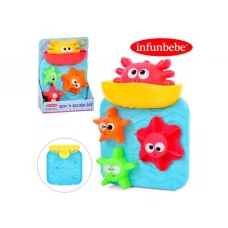 Игра для купания водопад WPK333, с крабом-ковшиком, на присосках, Infunbebe