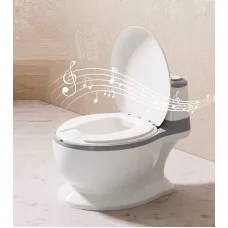  Горщик дитячий Bimbo 2219-50 розмір: 28,5х22,5х39,5 см, колір Сірий, озвучування, м`яке сидіння, в коробці