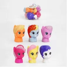Іграшка для ванни BabyToys поні з пищалкою, 6 предметів