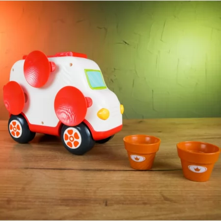 Іграшка для ванни BabyToys автобус з присосками та стаканчиками