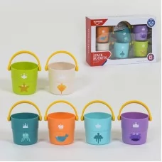 Набор для купания BabyToys HE 0223 ведро и сито, 6 предметов Набор для купания BabyToys HE 0223 ведро и сито, 6 предметов